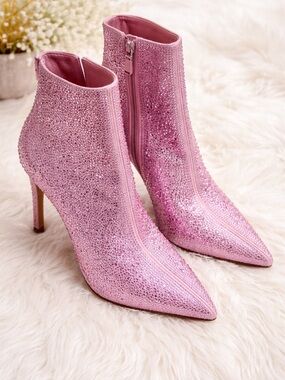 Pink Diamond Rhinestone Boots
